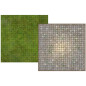Battle Mat Board - Grass & Flagstone