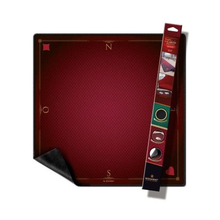 WOGAMAT - Tapis de cartes Prestige Rouge 60x60cm