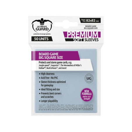 ULTIMATE GUARD SLEEVES : SQUARE 88x88MM (x50)