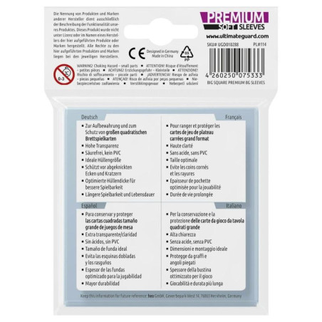 ULTIMATE GUARD SLEEVES : SQUARE 88x88MM (x50)