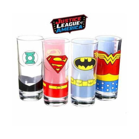 Set de 4 verres DC Justice League