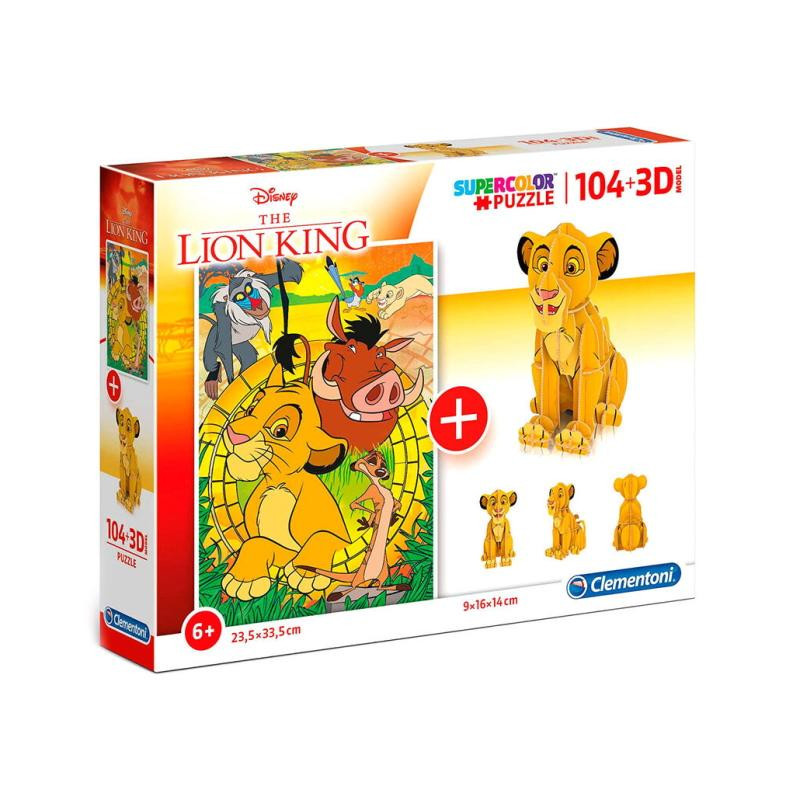 Puzzle 104p + 3D - Le Roi Lion