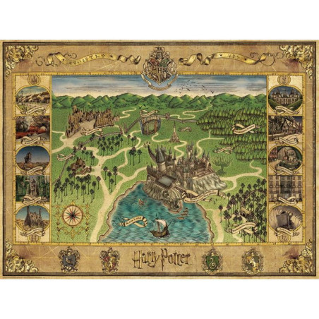 Puzzle 1500p - Harry Potter Carte de Poudlard