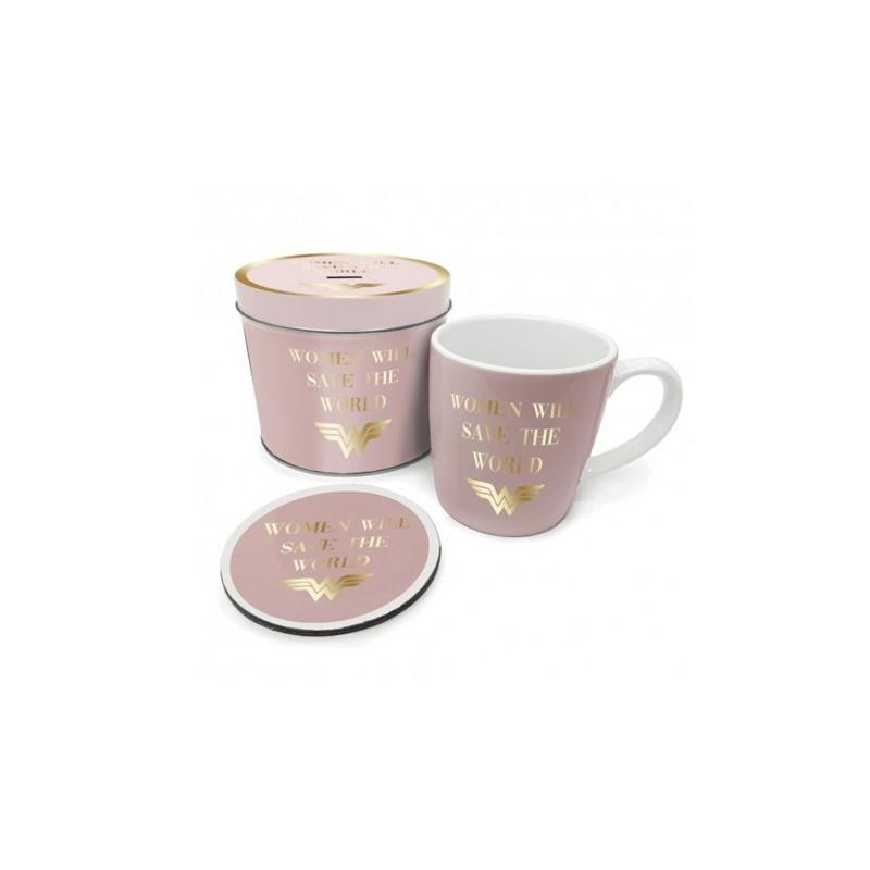 Boite Cadeau avec Mug et Sous-Verre - Wonder Woman