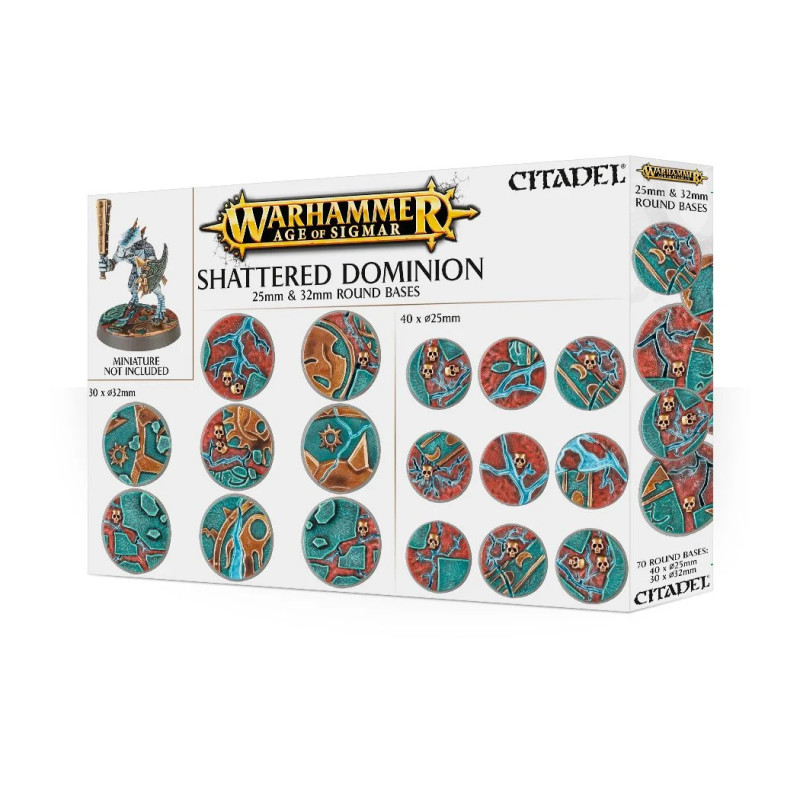 Shattered Dominion : socles ronds de 25 et 32mm