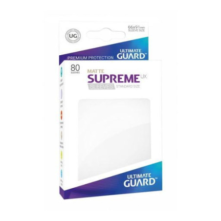Sleeves Supreme UX Standard Blanc Mat x80