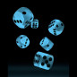 Dés D6 16 mm Glow in the Dark - Arctic (x12)