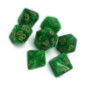 CHESSEX - Set de 7 dés - VORTEX - Vert/Or