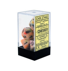 CHESSEX - Set de 7 dés - FESTIVE - Circus/Noir