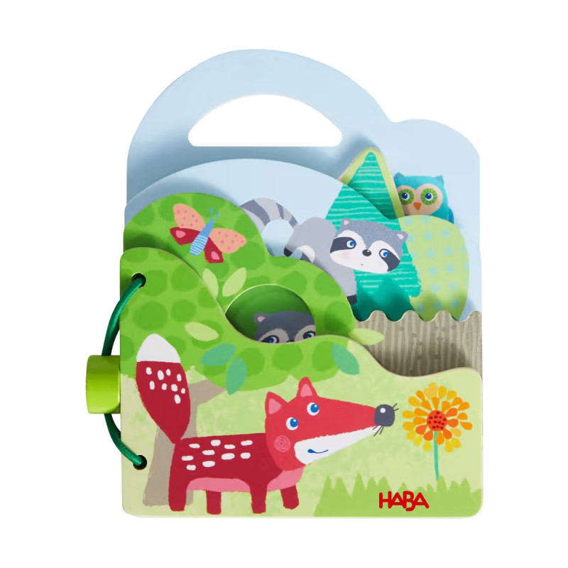 Livre en bois pour bébé - Les Animaux de la forêt Livre en bois pour bébé - Les Animaux de la forêt