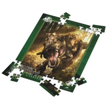 Puzzle 100p effet 3D - Jurassic World - T-Rex Post