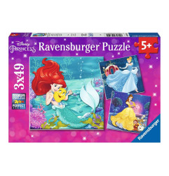 Puzzles 3x49p - Aventure des princesses