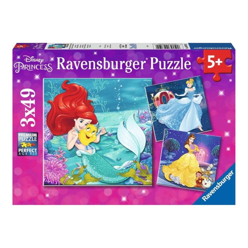 Puzzles 3x49p - Aventure des princesses