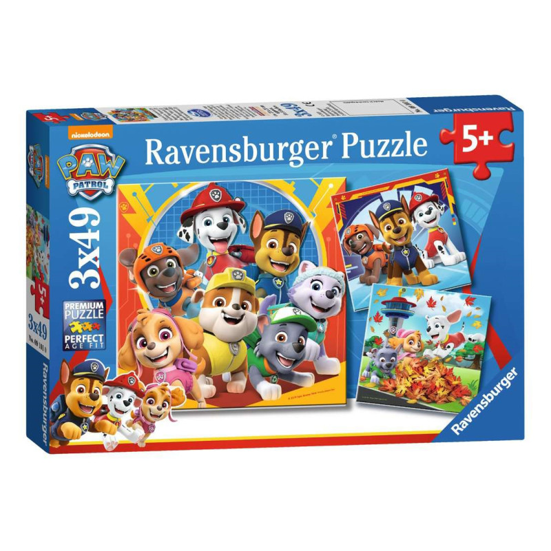 Puzzles 3x49p - Prêts à secourir / Pat'Patrouille