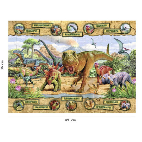 Puzzle 150p XXL - Les espèces de dinosaures