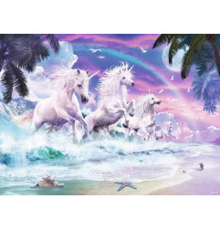 Puzzle 150p XXL - Licornes sur la plage