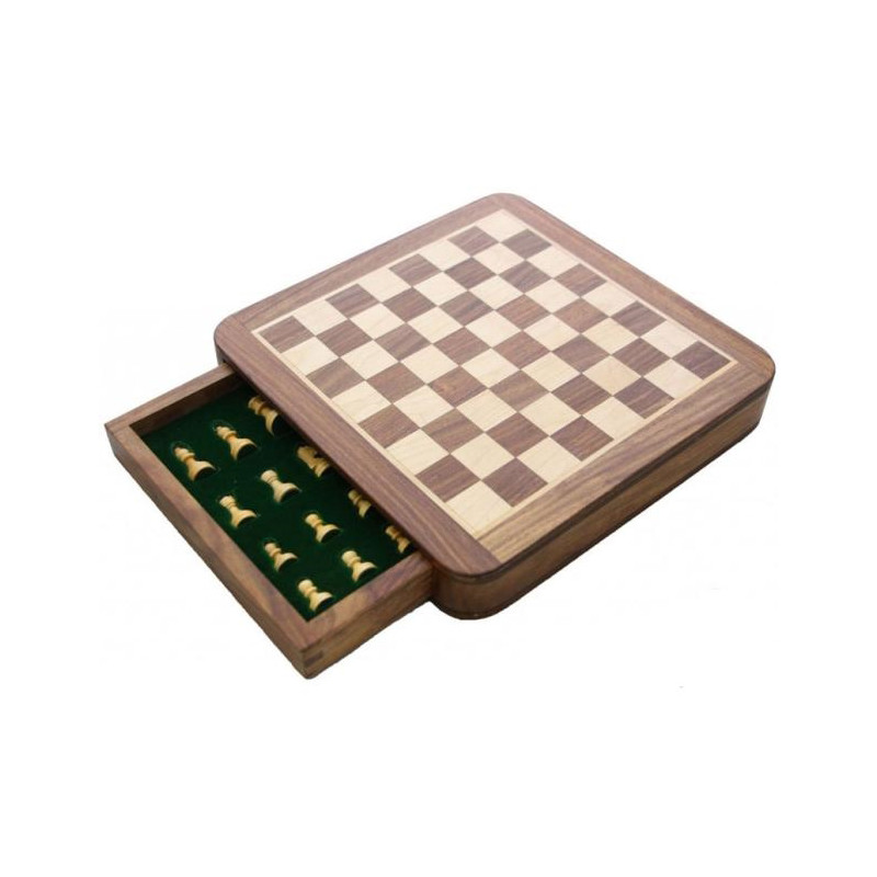 Jeu d'échecs 25cm Magnétique à Tiroir Jeu d'échecs 25cm Magnétique à Tiroir