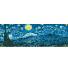 Puzzle 1000p Panoramique - Van Gogh - La nuit étoilée