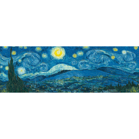 Puzzle 1000p Panoramique - Van Gogh - La nuit étoilée