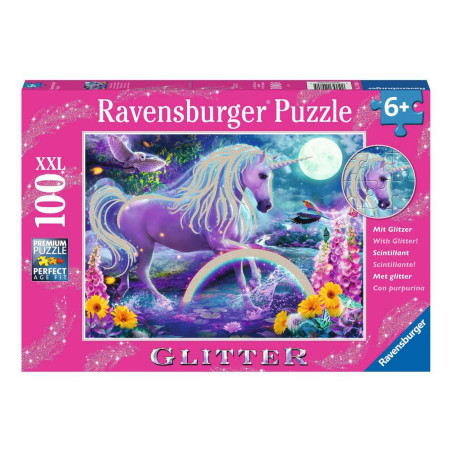 Puzzle 100p XXL - Licorne scintillante