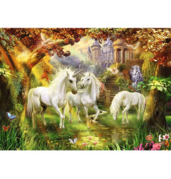 Puzzle 1000p - Licornes dans la forêt