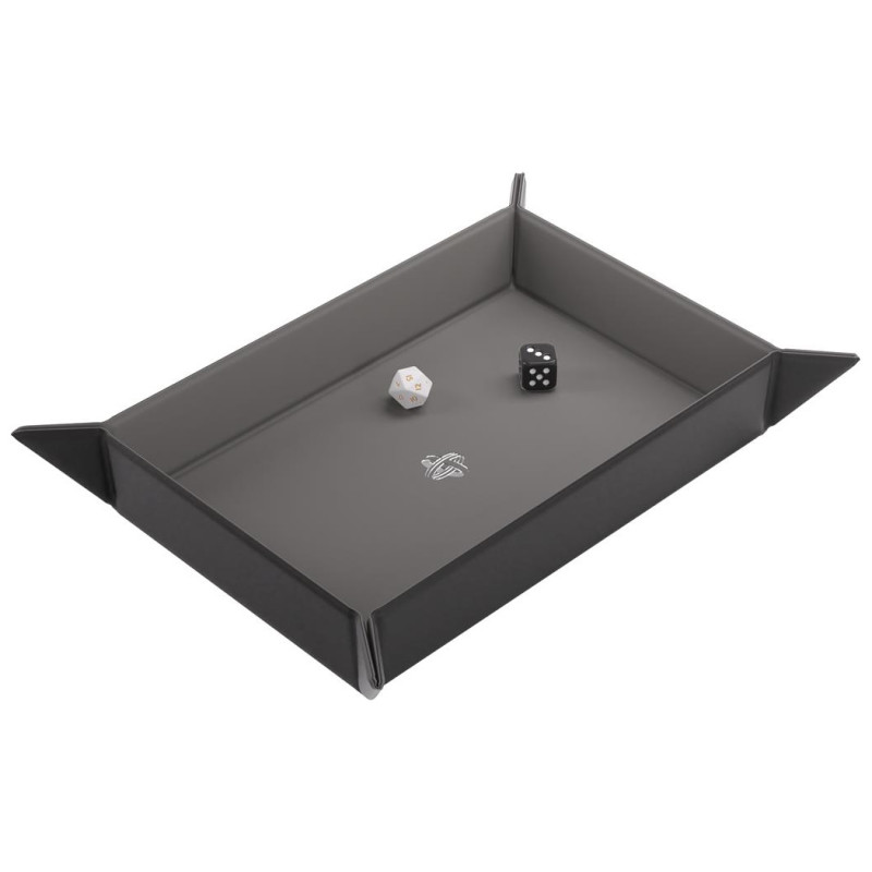 Magnetic Dice Tray - Rectangular Black/Gray