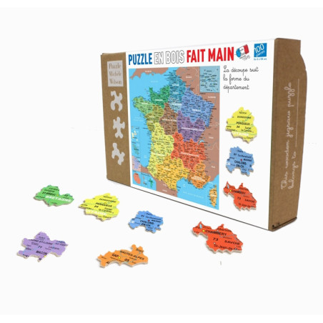 Puzzle en bois - Départements de France
