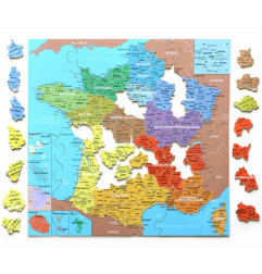 Puzzle en bois - Départements de France