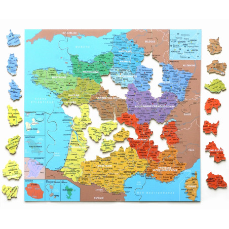 Puzzle en bois - Départements de France
