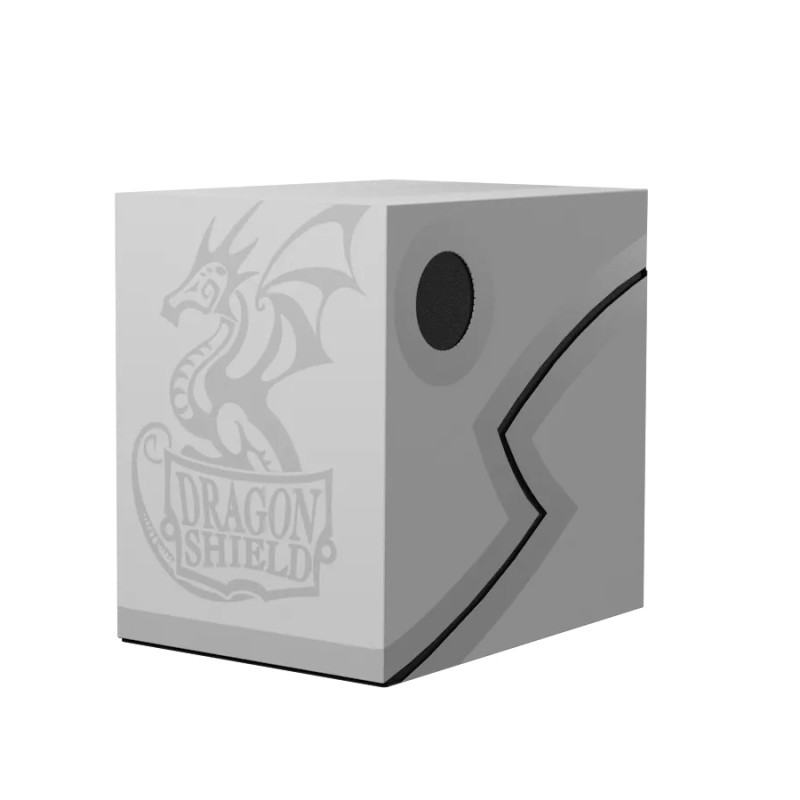 Deck Box Double Shell Dragon Shield Ashen White/Black