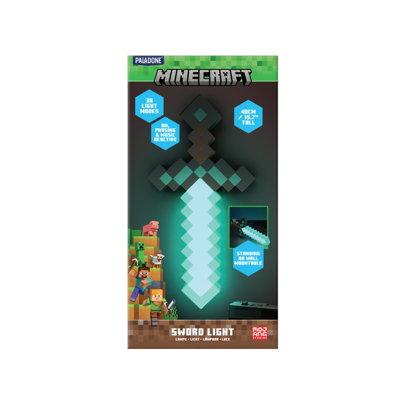 Minecraft - Lampe Epée en Diamant 40cm