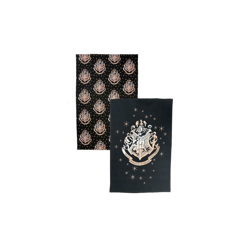 Harry Potter Poudlard Gold - Pack de 2 Torchons