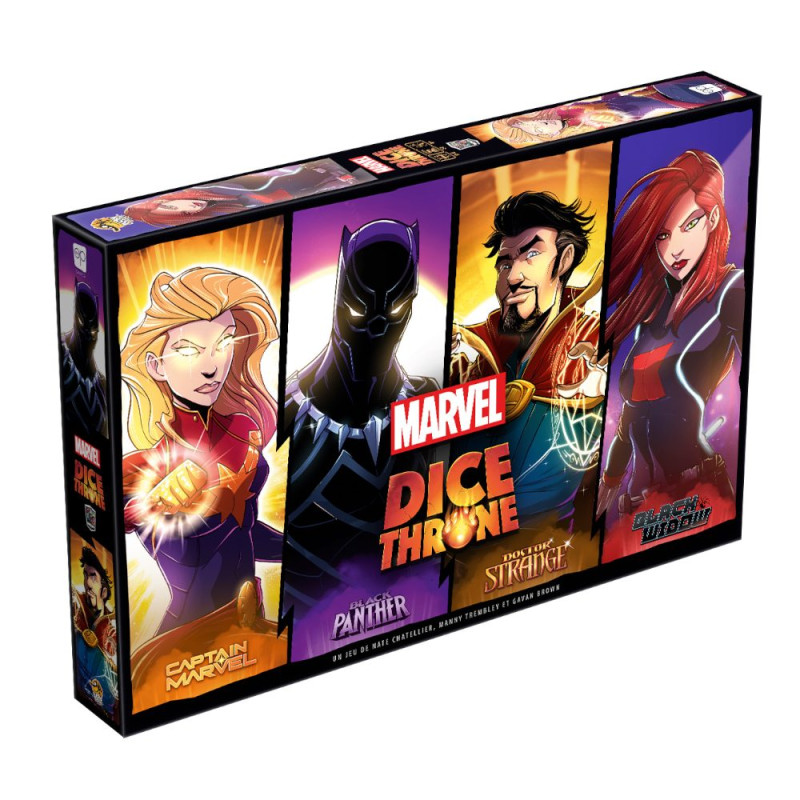 Dice Throne Marvel - Dr Strange, Black Panther, Captain Marvel, Black Widow