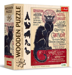 Puzzle 200p Bois - Chat Noir