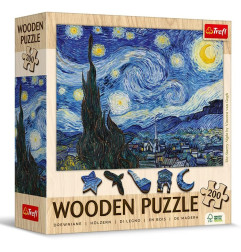 Puzzle 200p Bois - La nuit étoilée