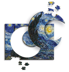 Puzzle 200p Bois - La nuit étoilée