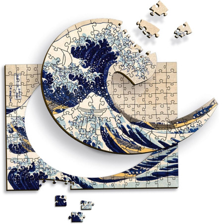 Puzzle 200p Bois - La Vague Hokusai