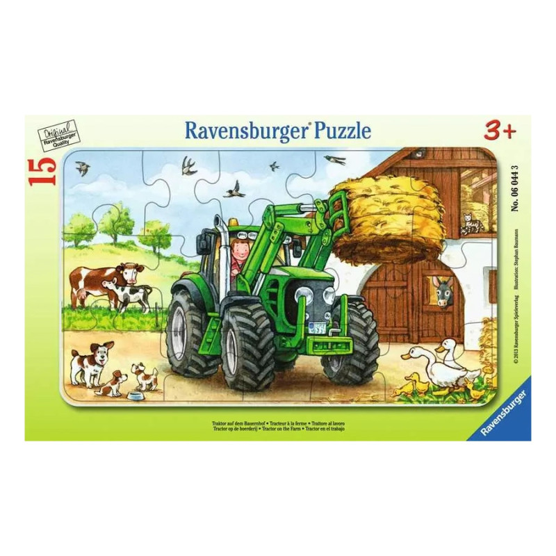 Puzzle 15p - Tracteur à la ferme