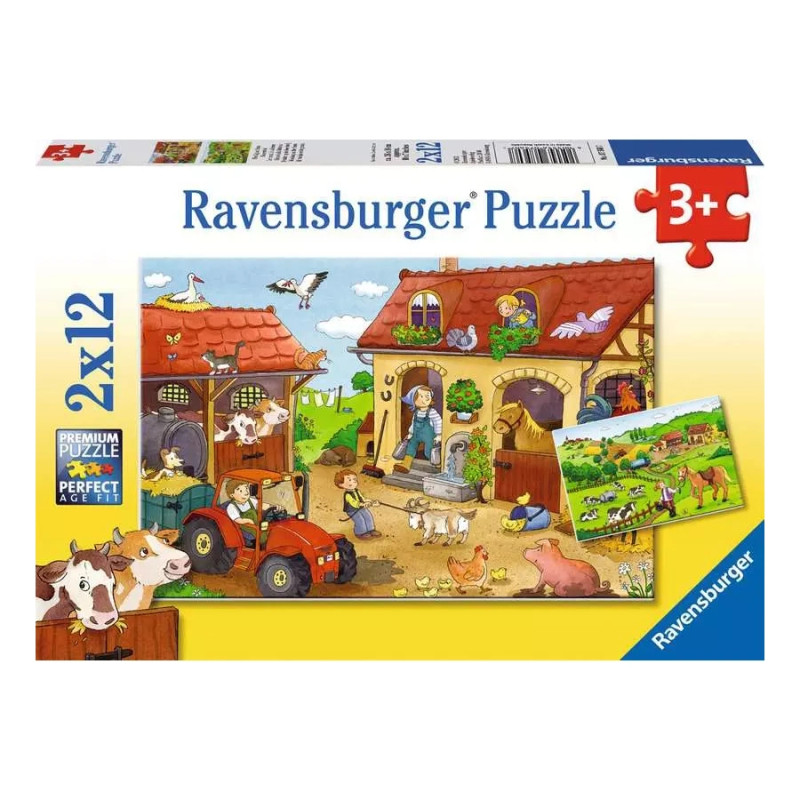 Puzzles 2x12p - Le travail à la ferme Puzzles 2x12p - Le travail à la ferme