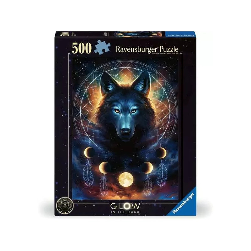Puzzle 500p Glow in the dark - Loup lumineux