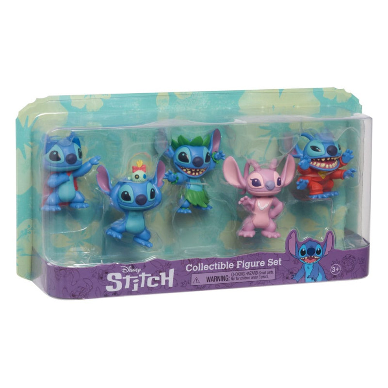 Pack 5 figurines Disney Stitch 7 cm