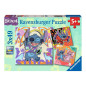 Puzzles 3x49p - Jouer toute la journée / Disney Stitch Puzzles 3x49p - Jouer toute la journée / Disney Stitch