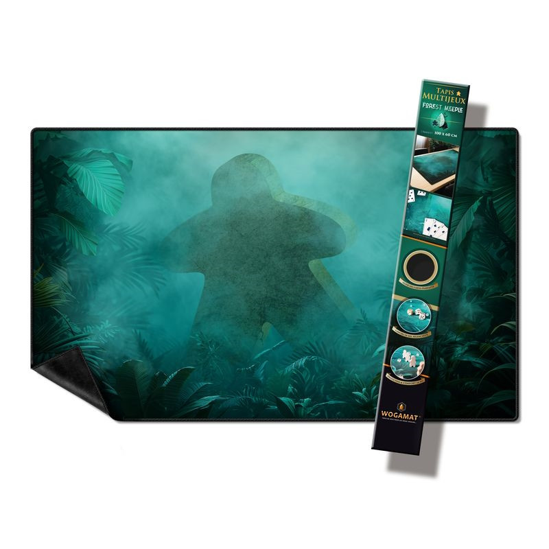 WOGAMAT - Tapis multijeux néoprène Forest Meeple 60x100cm