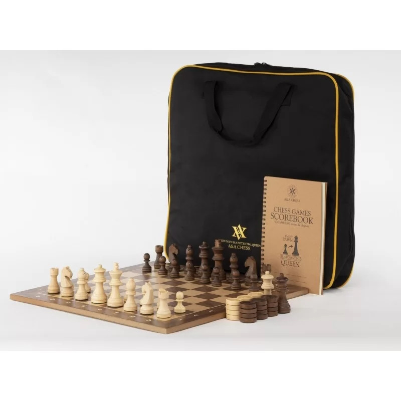 Jeu d'échecs 39.5cm avec sac de transport