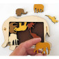 Casse tête en bois Animal Arrangements