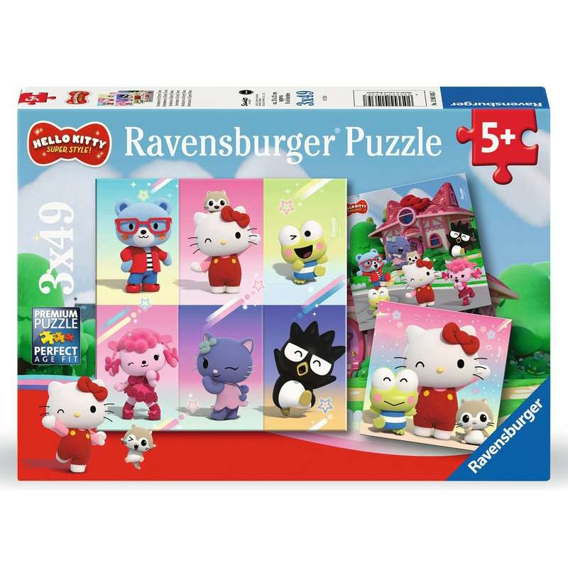Puzzles 3x49p - Hello Kitty Puzzles 3x49p - Hello Kitty