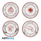 Set de 4 Assiettes Univers Harry Potter