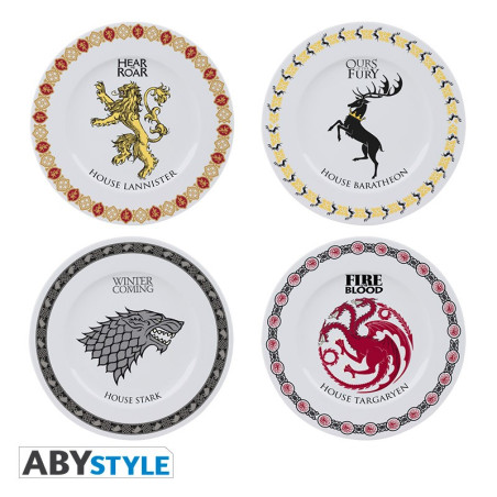 Set de 4 Assiettes Game of Thrones