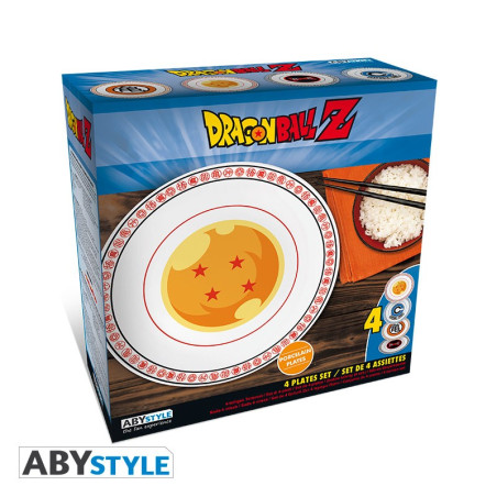 Set de 4 Assiettes Dragon Ball