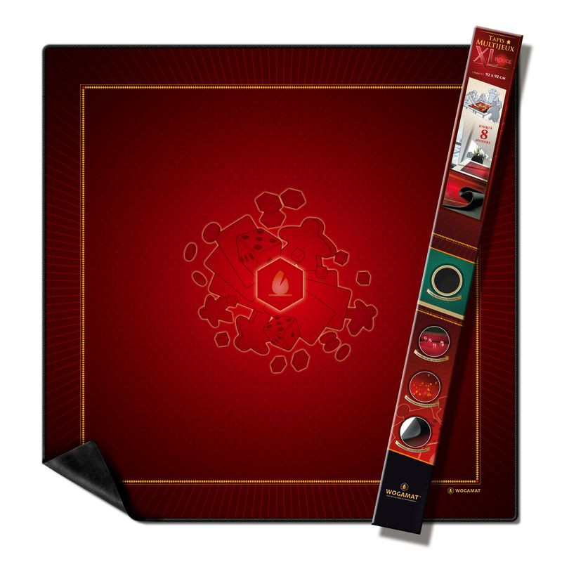 WOGAMAT - Tapis Multijeux XL Rouge 92x92cm WOGAMAT - Tapis Multijeux XL Rouge 92x92cm